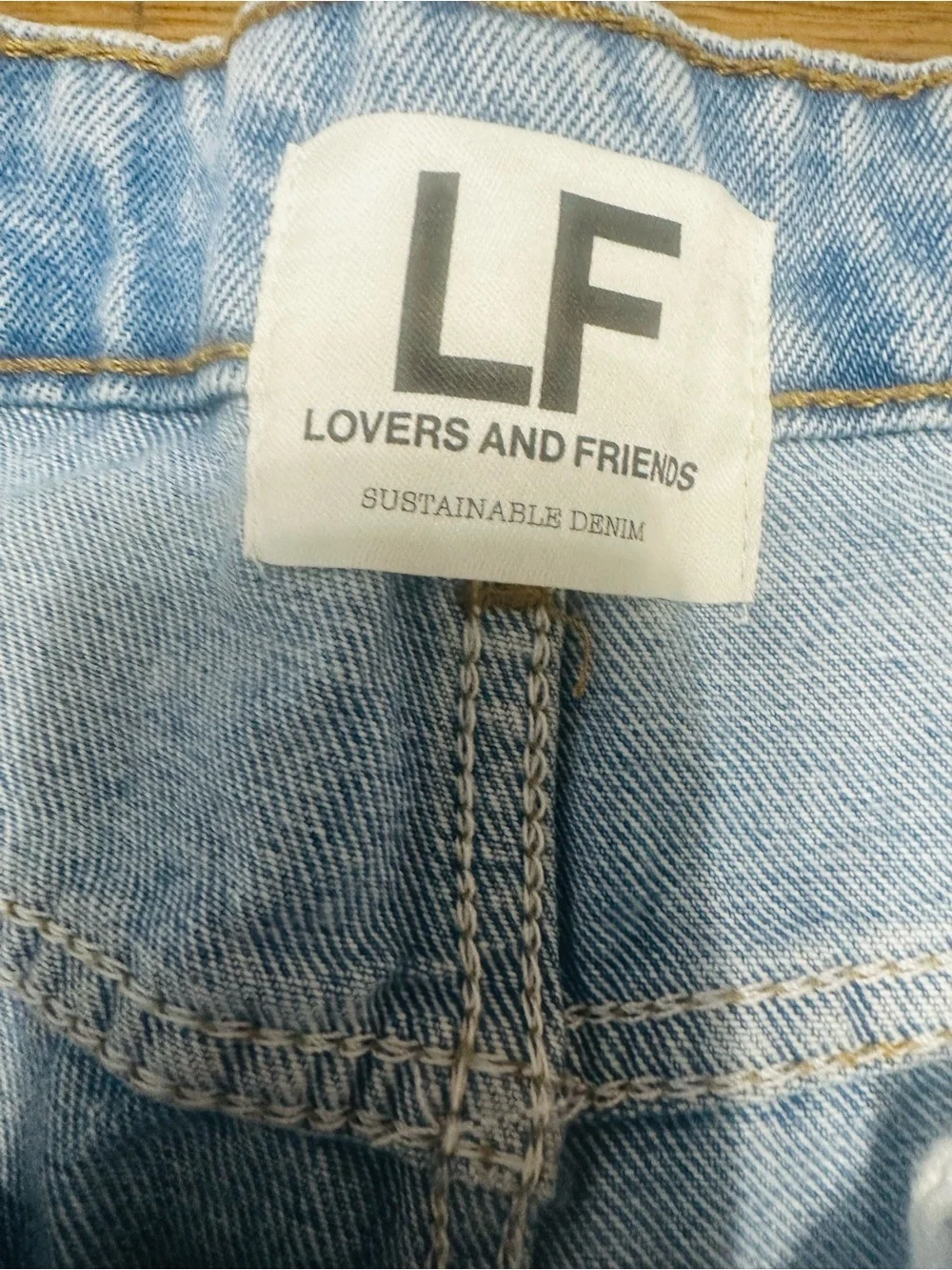 NWT Lovers + Friends Jamie High Rise Denim Shorts Light Wash Distressed Size 27